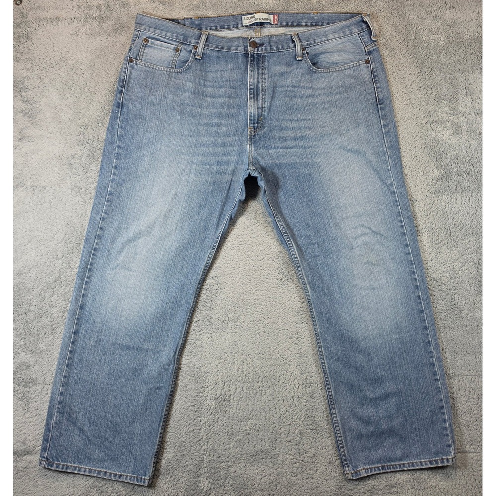 Levis 569 Loose Straight Jeans Mens 44x30 Blue Medium Wash Baggy Denim Pants